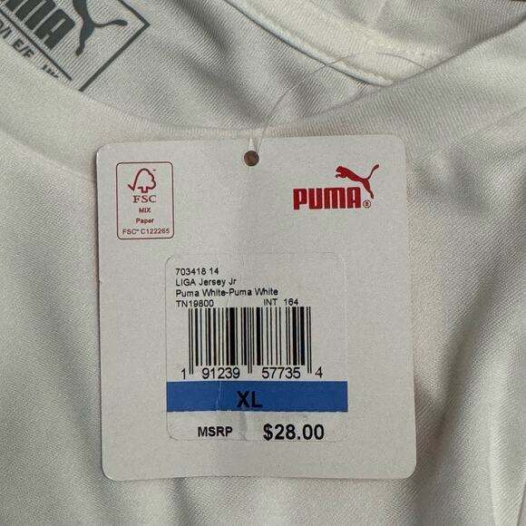 Puma LIGA Jersey Jr. Kids XL White DRYcell NWT Boys or Girls, Unisex - Picture 8 of 12